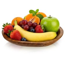 Servierplatte Teller Holzplatte Mangoholz handgefertigt groß stilvoll