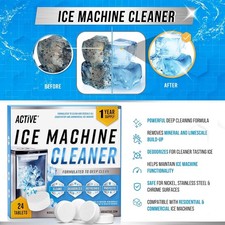Ice Machine Cleaner Maker Descaler - 24 Clean Tablets, New, Sealed