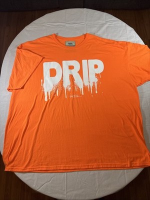 4 XL RING OF FIRE DRIP  T-SHIRT ORANGE