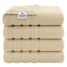 American Soft Linen Luxury 4-Piece Bath Towel Set, 600 GSM 100 Cotton Turkish