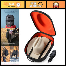 Hard Shell Cowboy Hat Travel Case for 2 Hats | Crushproof, Water Resistant, Carr