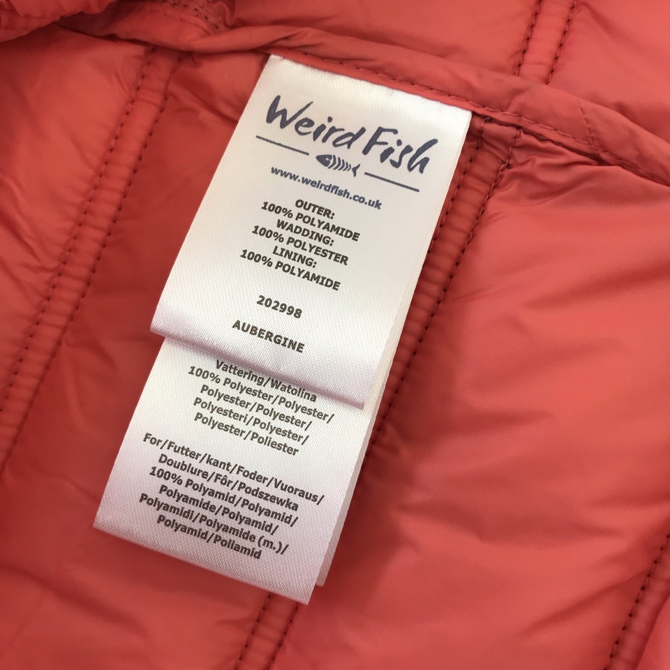 Weird Fish Ladies Eshika Lightweight Padded Jacket Size 14 Burgundy ...