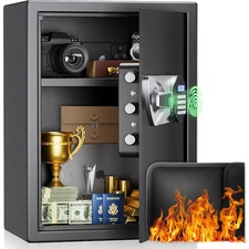 Large Home Safe Box 2.0 Cub Biometric Safe Fingerprint Recogntion Lock Box wi...