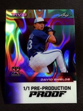 2024 Leaf Vivid PURPLE BASE LAVA ROOKIE PRE-PRODUCTION PROOF David Shields 1/1