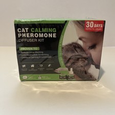 CAT Calming PHEROMONE Diffuser Kit NEW 2 Plug-Ins, 4 Refills