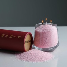 Pink Pearled Candle Sand Making Creative Candles 8.8oz  30 Wicks 120 Hours Fun