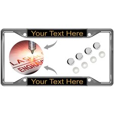 Custom Personalized 4 Hole Chrome Metal Car License Plate Frame With Free Caps Custom Personalized 4 Hole Chrome Metal Car License Plate Frame With Free Caps