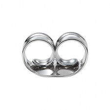 14k White Gold Push Back Earring Butterfly Ba...