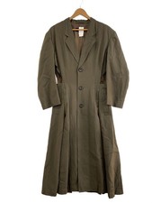 COMME des GARCONS 90s/Hole-filled Long Coat/Wool/Green/GC-050010