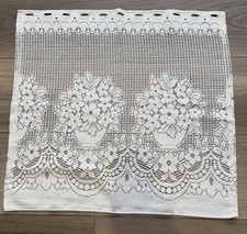 Vintage Lace Cafe Style Curtain Panel Usa Made 25 x25 Floral 2 Available