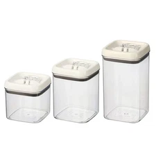 Better Homes&Gardens Canister Pack of 3,Flip-Tite® Square Food Storage Container