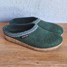 Haflinger Grizzly Torben Men  s Wool Felt Clogs Green EU 41 US 8 Womens 10