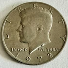 1972 P Clad Kennedy Half Dollar Coin (50c)/Circulated/Philadelphia/US Mint/JFK14