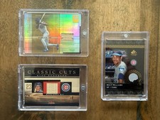 Cubs 3 Card HOF GU Jersey Bat Sandberg Dawson Williams Lot