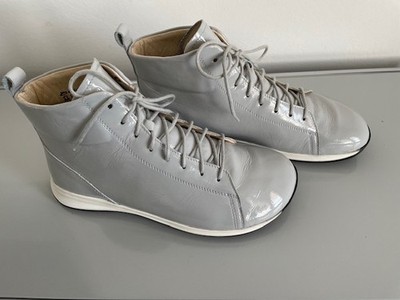 Bär Stiefeletten Gr. 41 Liz Grau glänzend  kaum getragen