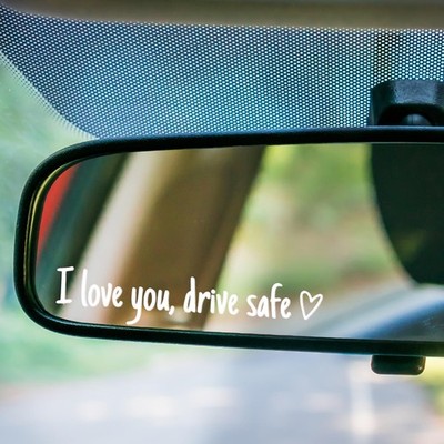 6x Aufkleber I Love You Drive Safe, Auto Aufkleber Spiegel Außen Ich Liebe Dich