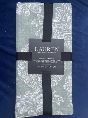 4 Stück edle Ralph Lauren Stoffservietten, Baumwolle - Bild 1 von 3