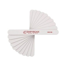 Empyrean Premium Nail Files | Made in USA | Coarse 100/180 Standard, White