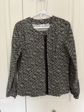 CAbi 5099 Cliffside Jacket Womens Sz M Multicolor Abstract Print Full Zip Moto