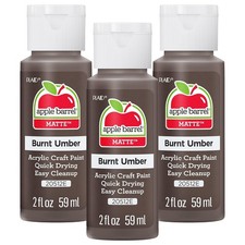 Apple Barrel Acrylic Paint, Burnt Umber Pack of 3 2 Oz