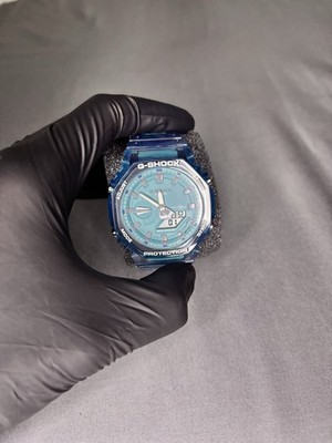 Casio G-SHOCK Blue Analog-Digital Quartz Alarm Chronograph 45mm 200m