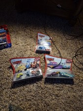 Set Of 3 Disney Pixar Cars FLO RAMONE, dinaco McQueen Luigi, Guido Tractor