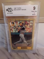 1987 TOPPS BARRY BONDS #320 ROOKIE Baseball Card Graded 9 Beckett. rookie card picture