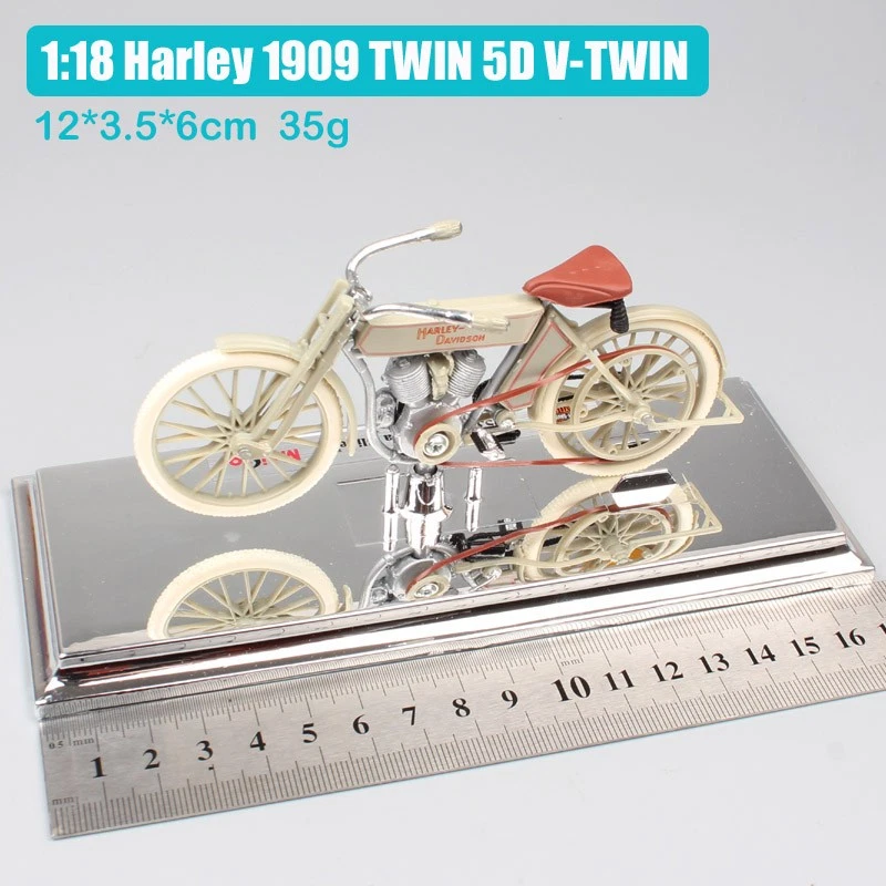 Maisto 1/18 Scale Classic 1909 HD Harley TWIN 5D V-TWIN Model Motorcycle Bike - Image 3 of 4