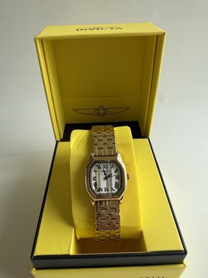 Invicta 48959 Women s Gold Tone Octagon Roman Numeral Quartz Watch NWT