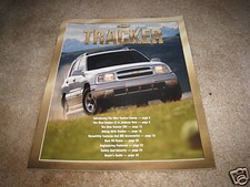 2001 Chevrolet Tracker Zr Lt Sales Brochure Dealer Literature