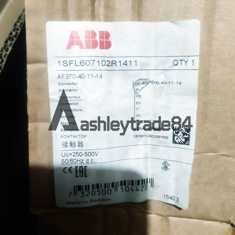 ONE NEW ABB AF370-40 AF370-40-11-14 250-500VAC/DC 1SFL607102R1411
