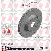 2X Zimmermann Sport Z Bremsscheibe 250.1386.52