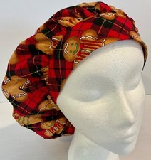 Christmas Gingerbread Adjustable Scrub Cap Medical Bouffant Medium Surgery Hat