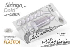 Siringa Dolci Decorazione Cupcake Torte Macchina Biscotti 8 Pz Formine Beccucci