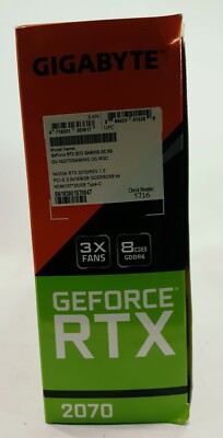 GIGABYTE GeForce RTX 2070 Super GAMING OC 8G Graphics Card