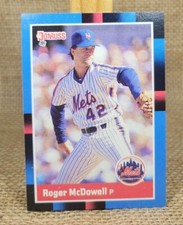 1988 Donruss Roger McDowell Super Short Print SSP Baseball Card #651 Mets A2