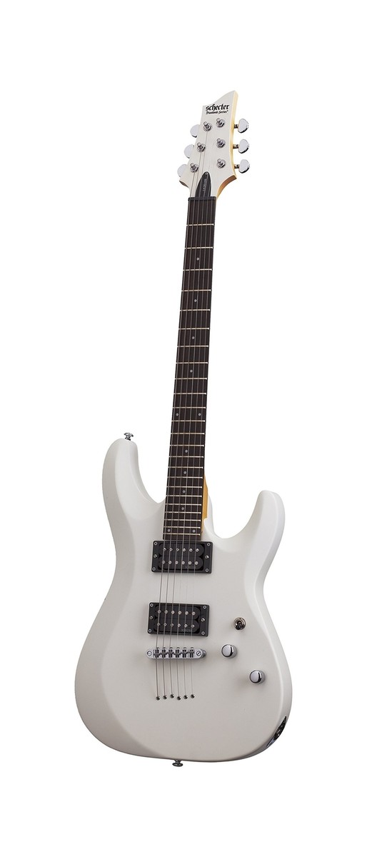 Schecter 432 C-6 Deluxe Solid-Body Electric Guitar, Satin White