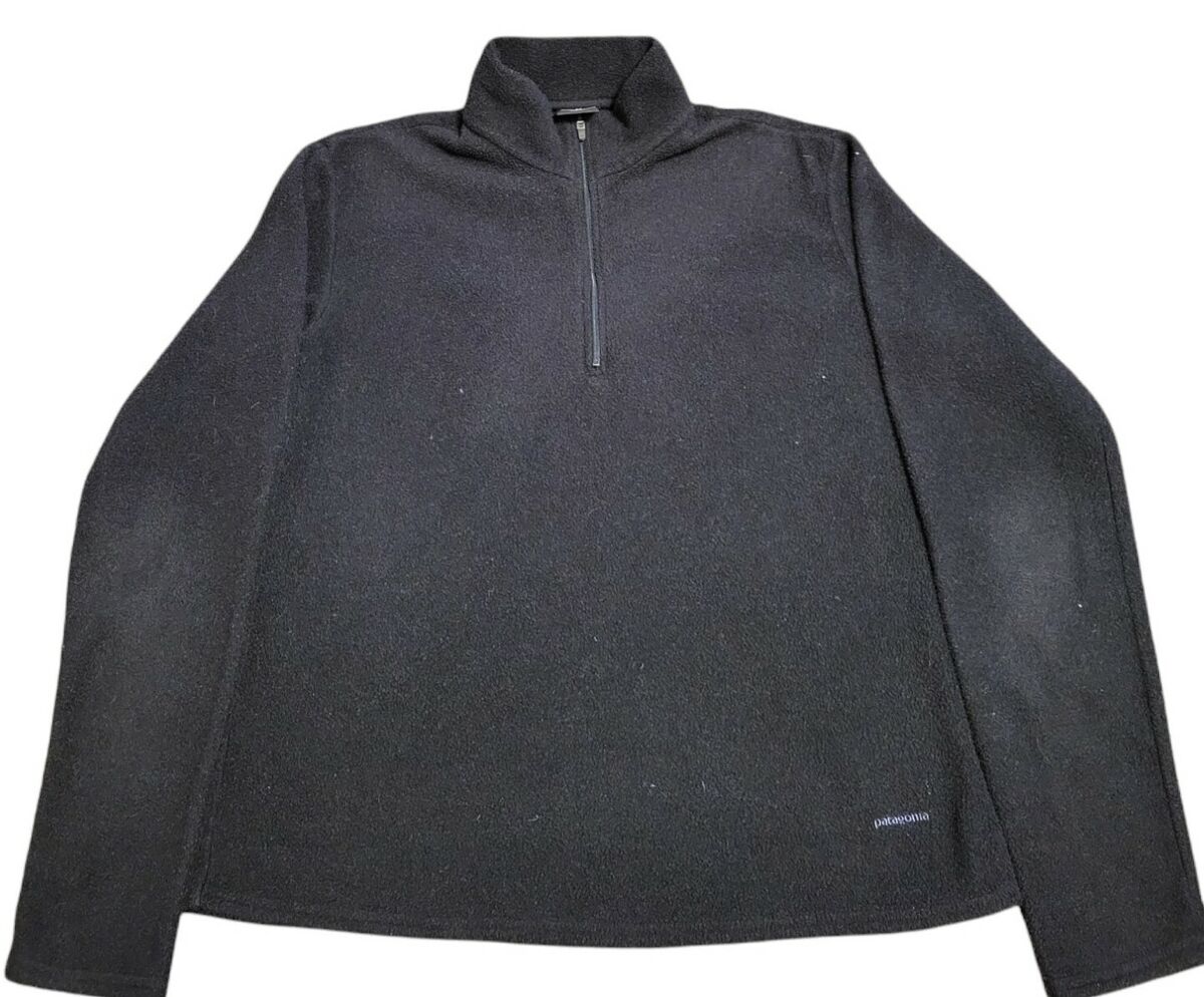 Patagonia Capilene Quarter Zip Pullover Sweater Black Fleece Patagonia Capilene Quarter Zip Pullover Sweater Black Fleece