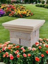Cast Stone Pier Cap 1x1 FFT / Pillar Wall Caps / Brick Wall Caps / Pier Tops