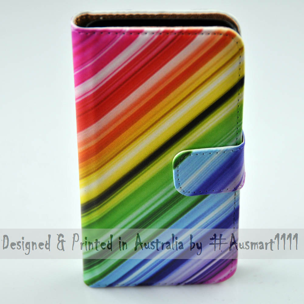 For Huawei Series Mobile Phone Colour Streak Print Flip Wallet Phone Case Cover