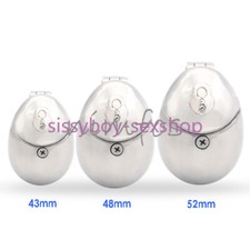 Stainless Steel Male Fully Restraint Chastity Cage Device Ring Lock