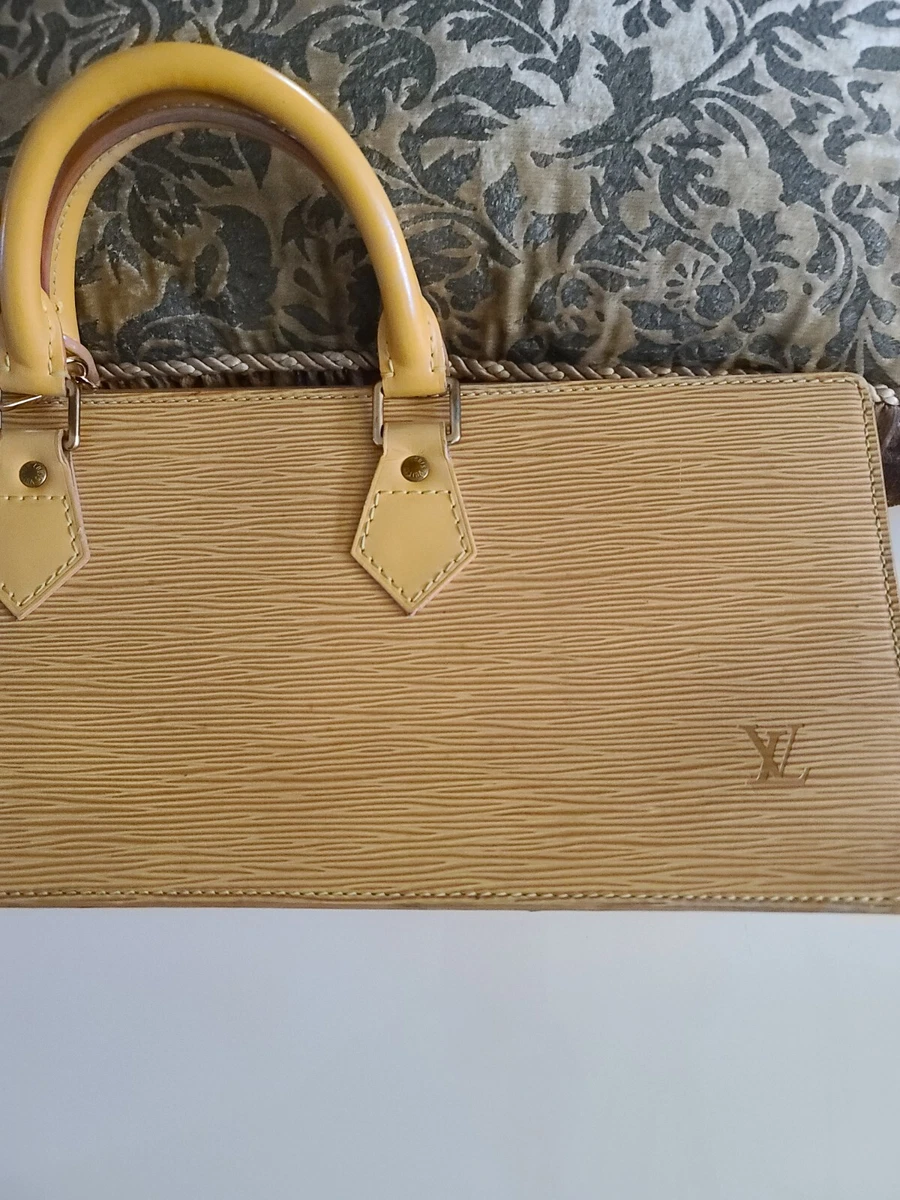 LOUIS VUITTON TASSIL YELLOW EPI LEATHER SAC TRIANGLE HANDBAG