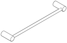 Moen YB0424BL Align 24" Towel Bar, Matte Black