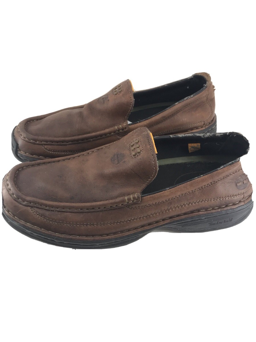 Brown Timberland slip on loafers Timberland Brown Leather Ortholite Slip On Loafers Men main image 2
