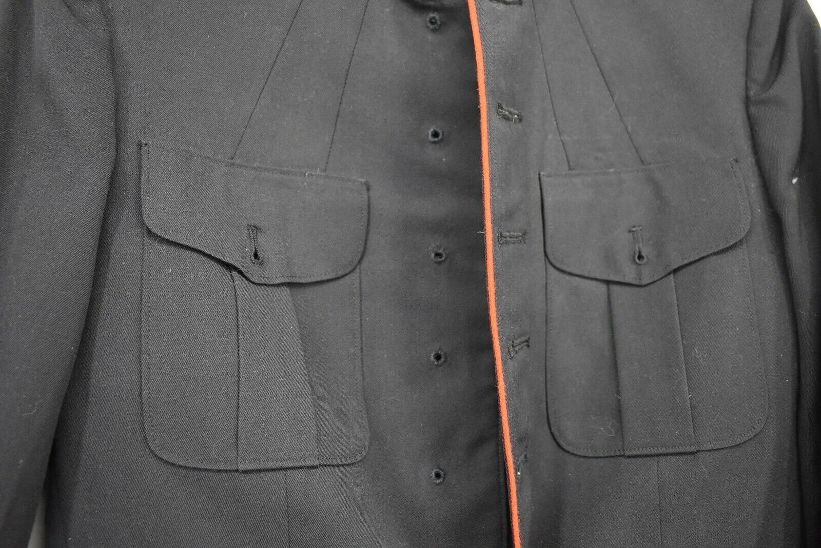 Thorngate Mens Black Contrast Piping Button-Front Flap Pocket Uniforms Coat 40XL - product detail image 8