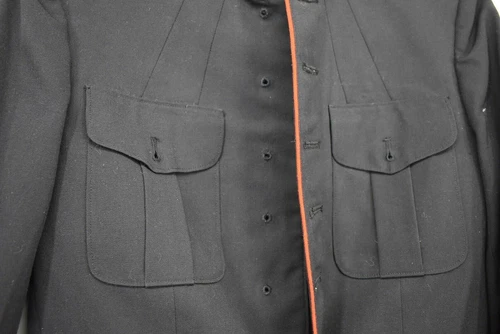 Thorngate Mens Black Contrast Piping Button-Front Flap Pocket Uniforms Coat 40XL image 8