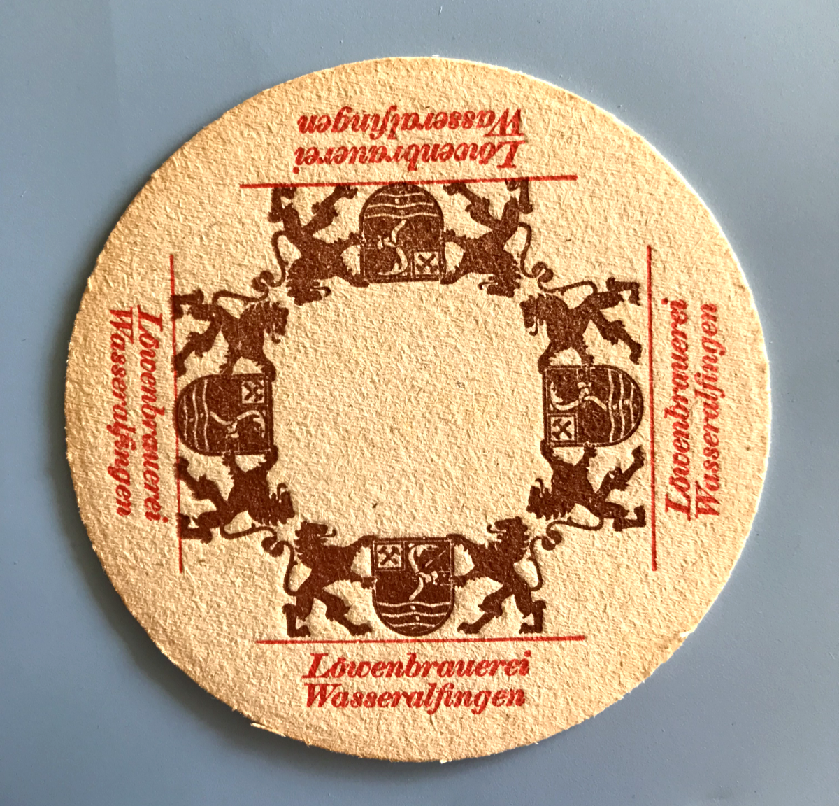 Alter Bierdeckel Coaster , LÖWENBRÄU Wasseralfingen / BW 6063 eBay