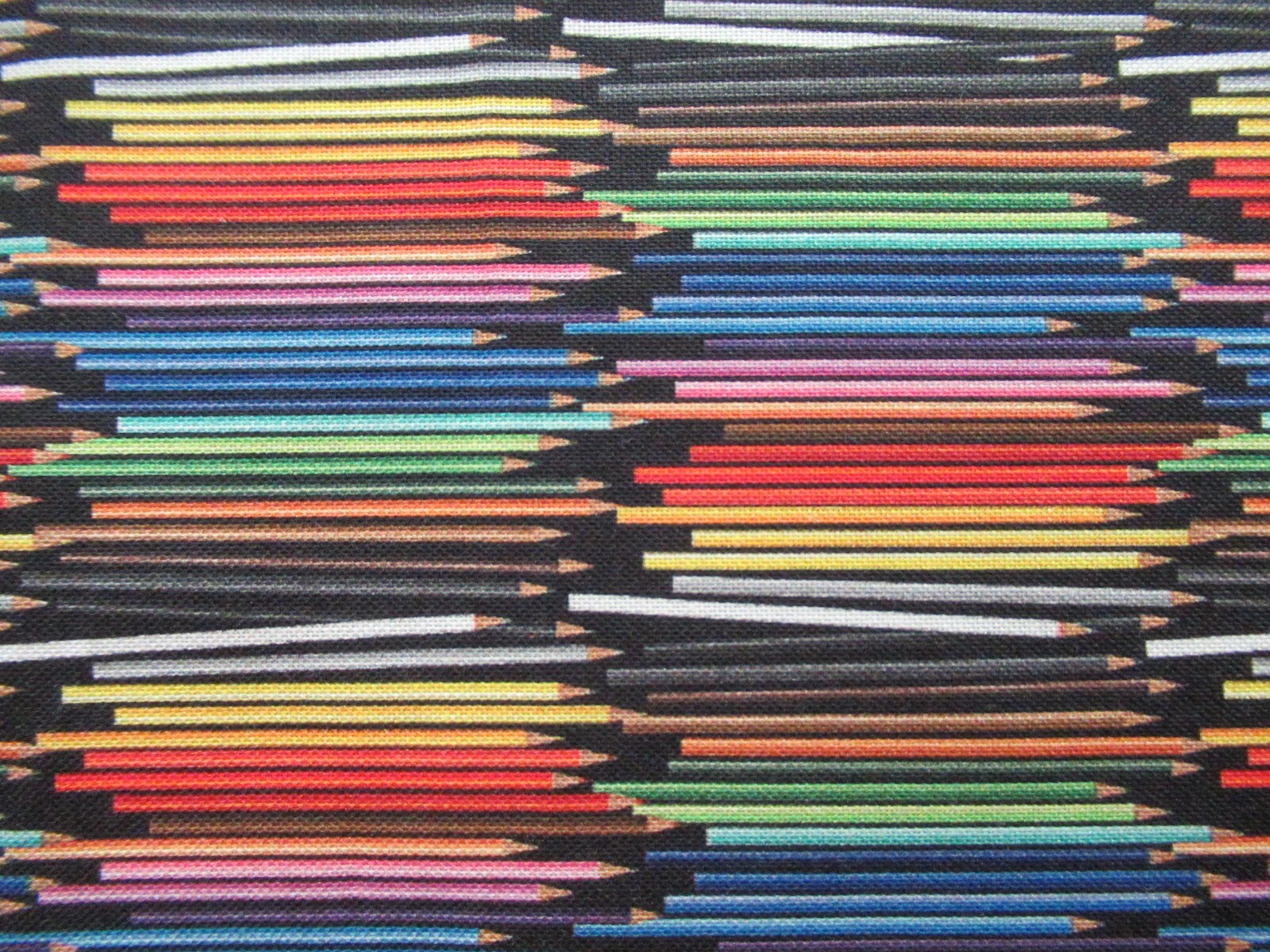 Colored Pencils Drawing Art Back to School Cotton Fabric Fat Quarter-image
