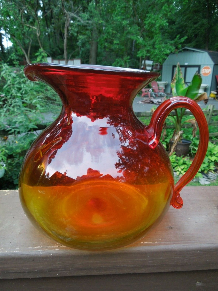 Vintage Blenko Art Glass Mid Century Large 8