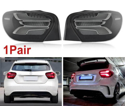 Smoked Dynamic LED Rear Tail Lights Upgrade For Mercedes Benz A